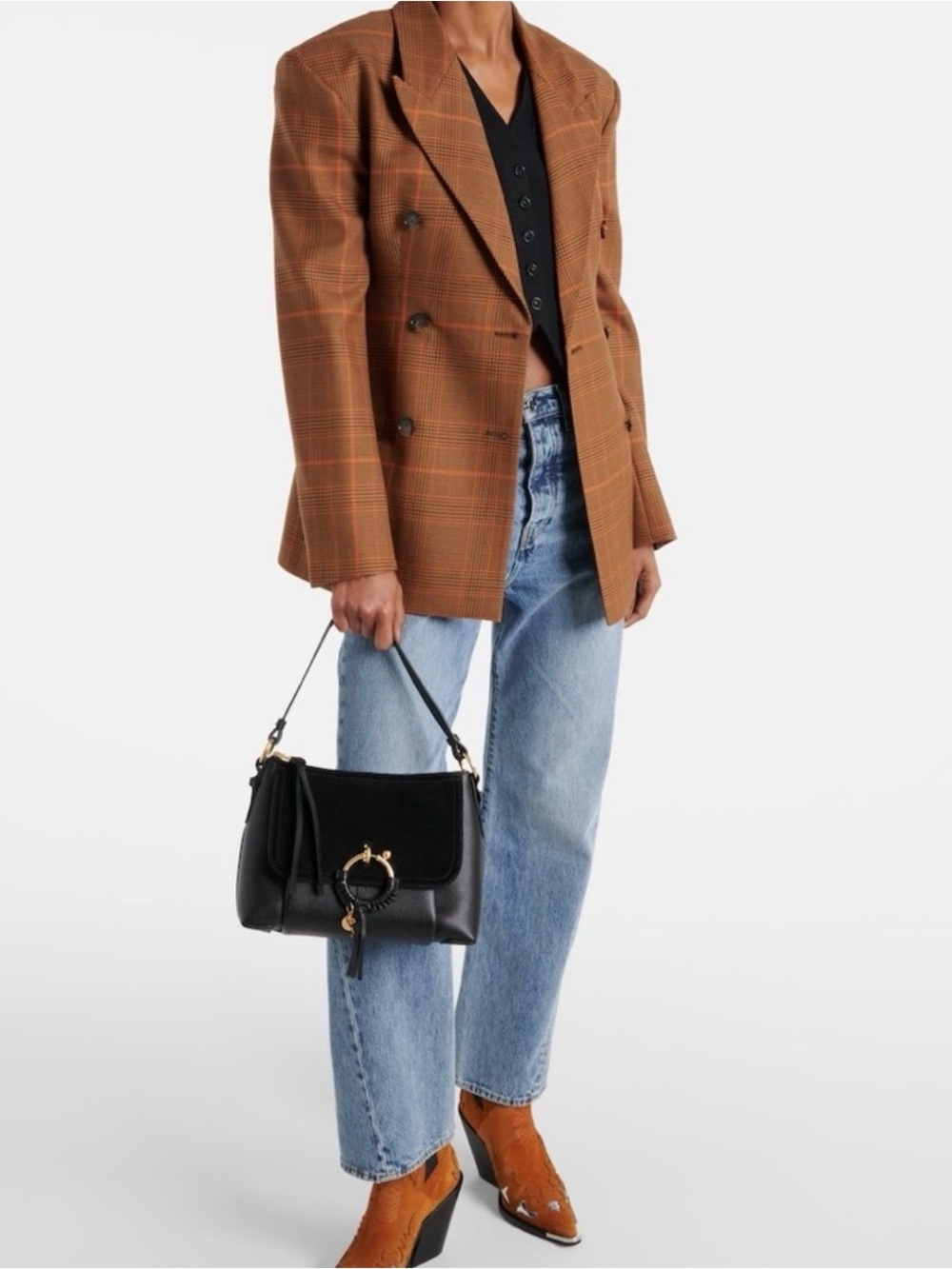 See By Chloe Black Leather Ring-Detail Crossbody Bag - Picture 11 of 11